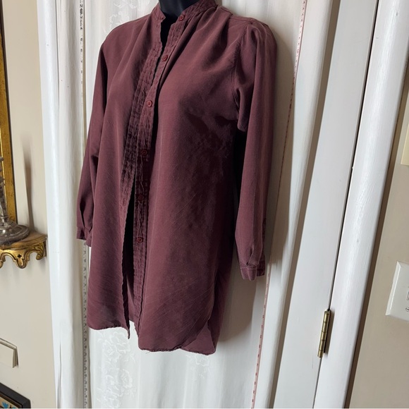 Vintage Rolling Hills in Pacifica Oversized Silk Shirt - Picture 2 of 7